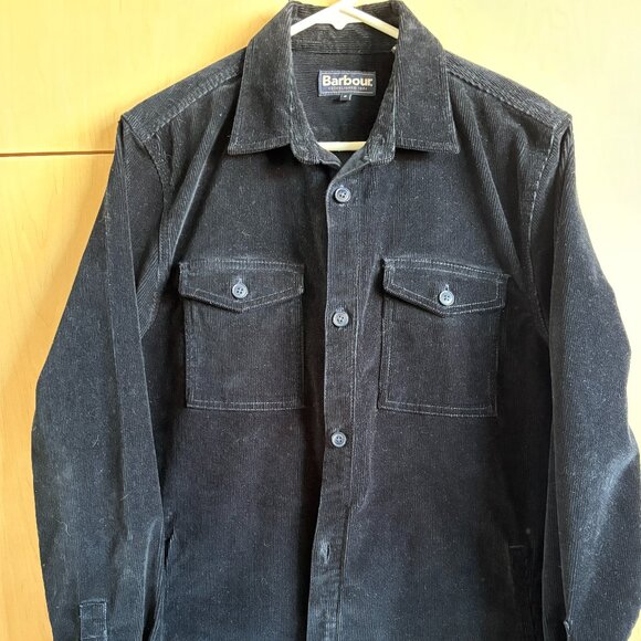 Men's Barbour Blue Corduroy Shirt Jacket - Size Medium - Picture 1 of 3
